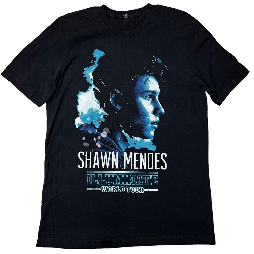 Shawn Mendes Illuminate World Tour Graphic T-Shirt Black Women’s Sz XL